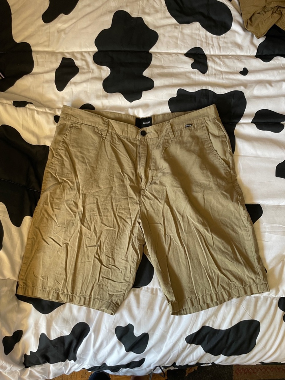 Hurley Men's Khaki Flat Front Chino Shorts